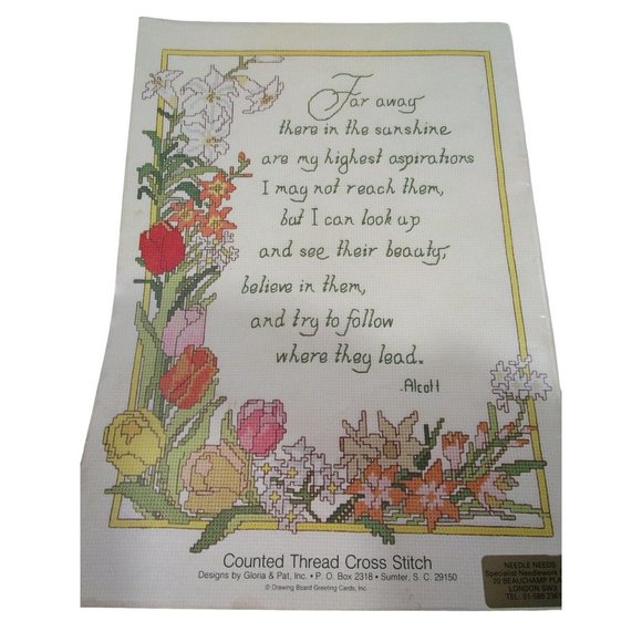 Gardens of the Mind Counted Cross Stitch Patterns Gloria & Pat 1983 Book 19 GUC - Picture 5 of 12